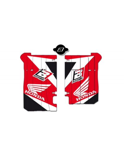 KIT STICKERS BLACKBIRD Kit déco de cache radiateur BLACKBIRD Dream Graphic 3 rouge Honda CRF450R