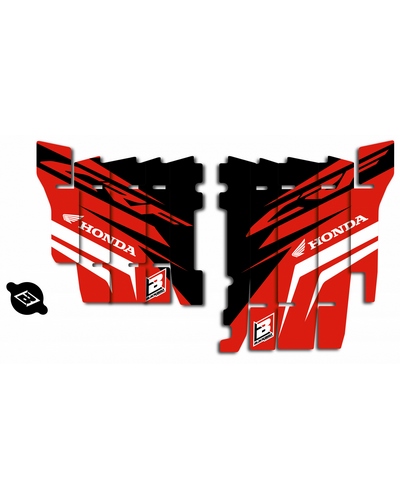 KIT STICKERS BLACKBIRD Kit déco de cache radiateur BLACKBIRD Dream Graphic 4 Honda CRF450