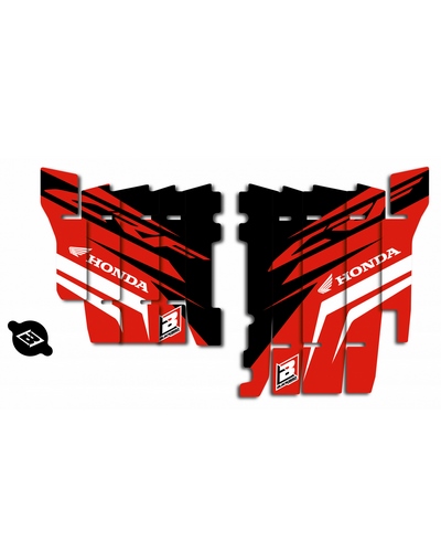 KIT STICKERS BLACKBIRD Kit déco de cache radiateur BLACKBIRD Dream Graphic 4 Honda CRF450