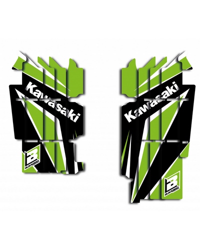KIT STICKERS BLACKBIRD Kit déco de cache radiateur BLACKBIRD Dream Graphic 4 Kawasaki KXF