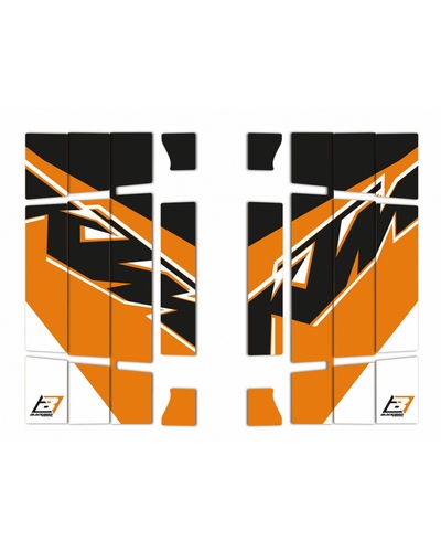 KIT STICKERS BLACKBIRD Kit déco de cache radiateur BLACKBIRD Replica KTM Trophy 2020 KTM