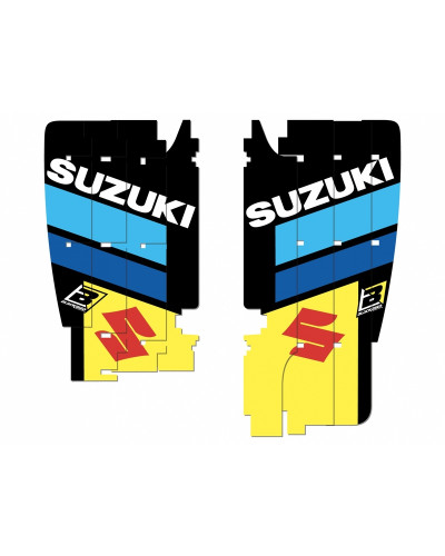 KIT STICKERS BLACKBIRD Kit déco de cache radiateur BLACKBIRD Replica Racing Team 2019 Suzuki RM-Z450