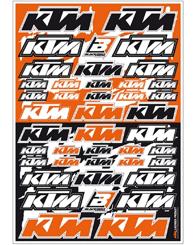 Stickers Déco Moto BLACKBIRD Planche de stickers BLACKBIRD PVC - KTM