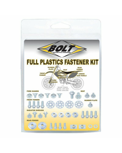 Visserie Moto Standard BOLT Kit vis plastiques BOLT inox Honda CRF 250/450R/X