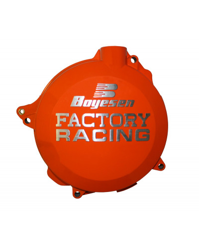 Plastiques Accessoires Moto BOYESEN Couvercle de carter d'embrayage BOYESEN Factory Racing alu orange KTM/Husqvarna