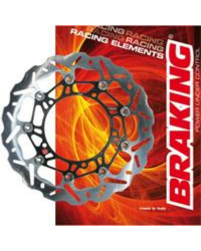 Disque Frein Moto BRAKING Disque de frein avant BRAKING SK2 WK094R Wave flottant Triumph