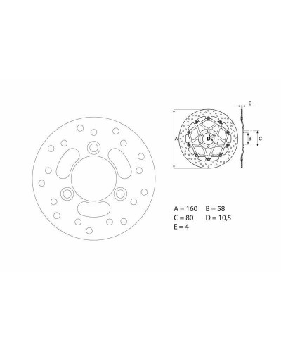 Disque Frein Moto BREMBO Disque de frein BREMBO Oro fixe - 68B40711