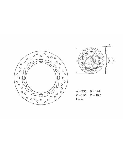 Disque Frein Moto BREMBO Disque de frein BREMBO Oro rond fixe