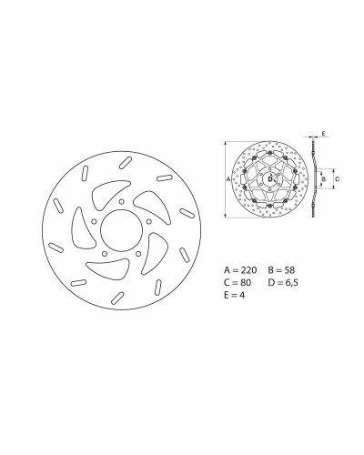 Disque Frein Moto BREMBO Disque de frein BREMBO Oro rond fixe