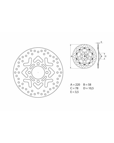 Disque Frein Moto BREMBO Disque de frein BREMBO Oro rond fixe