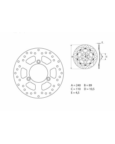 Disque Frein Moto BREMBO Disque de frein BREMBO Oro rond fixe