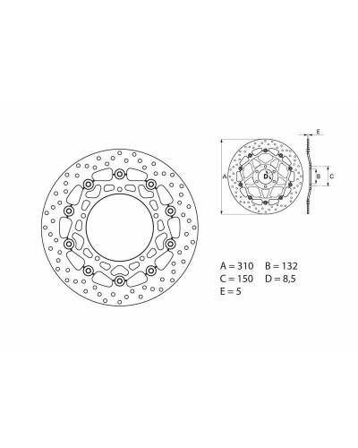 Disque Frein Moto BREMBO Disque de frein BREMBO Oro rond flottant