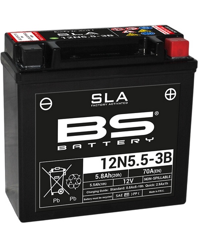 Batterie Moto BS BATTERY Batterie BS 12N5.5-3B SLA