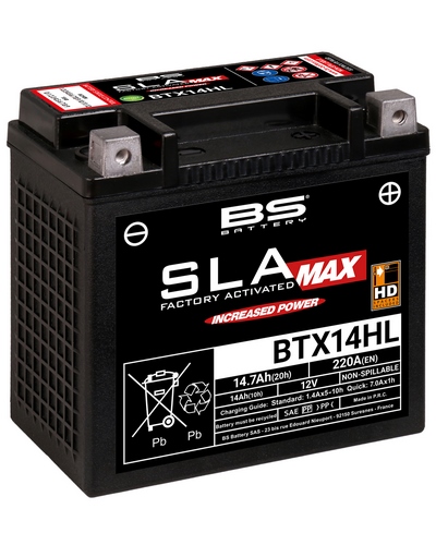 Batterie Moto BS BATTERY Batterie BS BTX14AH SLA MAX