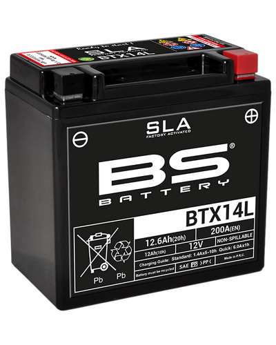 Batterie Moto BS BATTERY Batterie BS BTX14L-SLA