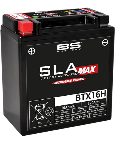 Batterie Moto BS BATTERY Batterie BS BTX16H-SLA
