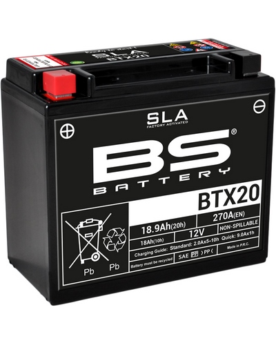 Batterie Moto BS BATTERY Batterie BS BTX20 SLA