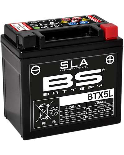 Batterie Moto BS BATTERY Batterie BS BTX5/BTZ6S-SLA