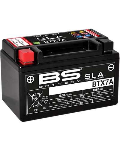 Batterie Moto BS BATTERY Batterie BS BTX7A-SLA