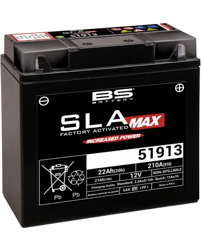 Batterie Moto BS BATTERY BS 51913-SLA MAX