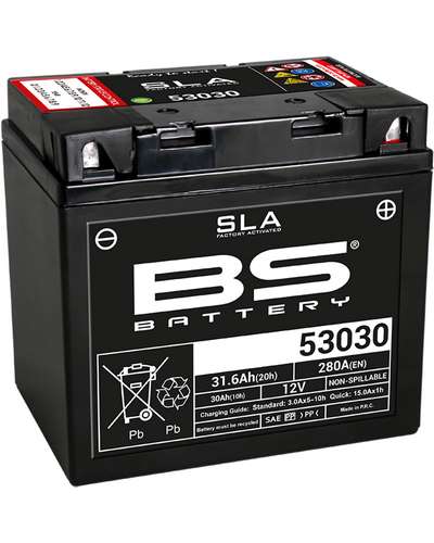 Batterie Moto BS BATTERY BS 53030 (Pack Acide Inclus)
