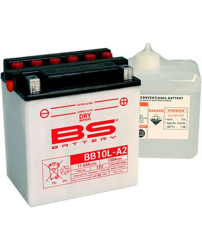 Batterie Moto BS BATTERY BS BB10L-A2 (Pack Acide Inclus) Batterie Moto BS BATTERY BS BB10L-A2 (Pack Acide Inclus)