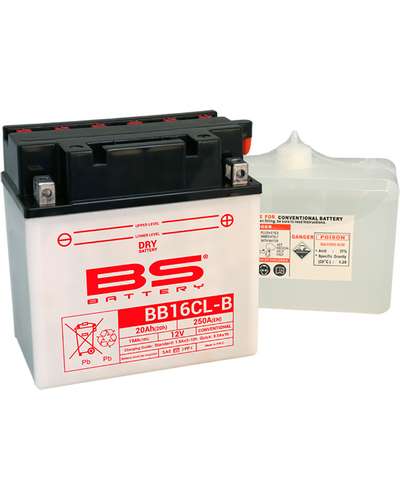 Batterie Moto BS BATTERY BS BB16CL-B (Pack Acide Inclus) Batterie Moto BS BATTERY BS BB16CL-B (Pack Acide Inclus)