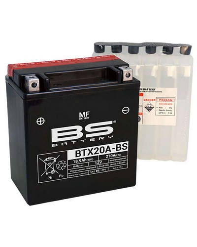 Batterie Moto BS BATTERY BS BTX20A-BS (Pack Acide Inclus)