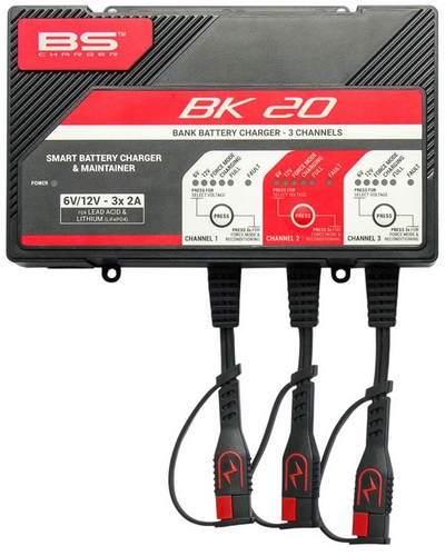 BS BATTERY Chargeur Pro BS BK20 3 x 2A  