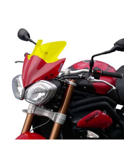 Saute Vent Moto Spécifique BULLSTER Triumph 675 Street Triple / 1050 Speed Triple Naked 2011-15 JAUNE FLUO