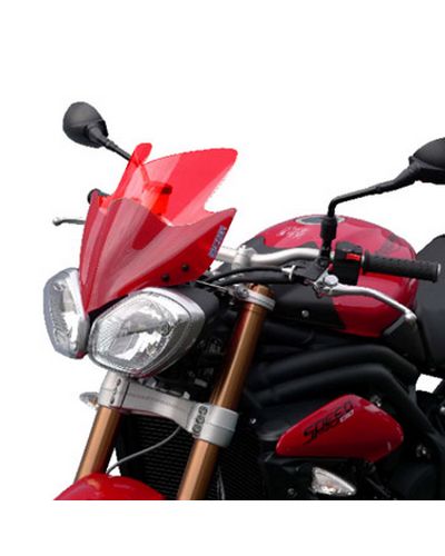 Saute Vent Moto Spécifique BULLSTER Triumph 675 Street Triple / 1050 Speed Triple Naked 2011-15 ROUGE FLUO