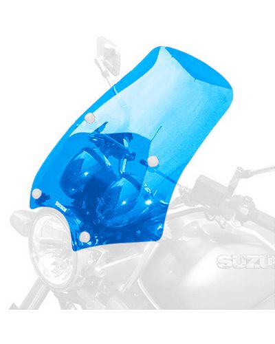 Pare Brise Moto BULLSTER Universel Diablo 48cm BLEU FLUO