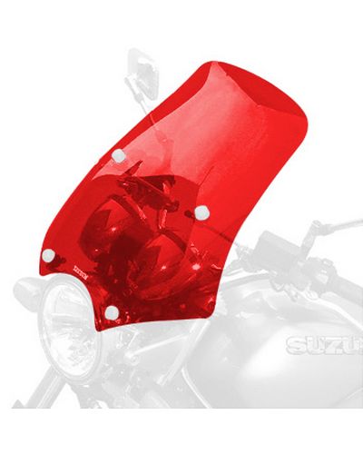 Pare Brise Moto BULLSTER Universel Diablo 48cm ROUGE FLUO