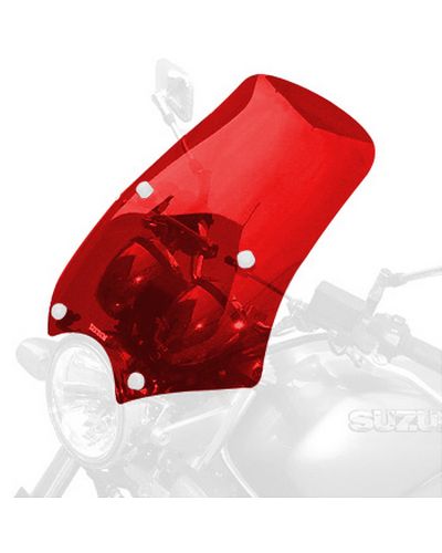 Pare Brise Moto BULLSTER Universel Diablo 48cm ROUGE