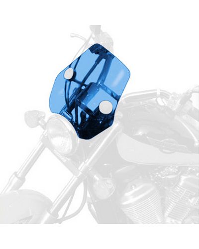 Pare Brise Moto BULLSTER Universel Phantom1 29cm BLEU CLAIR