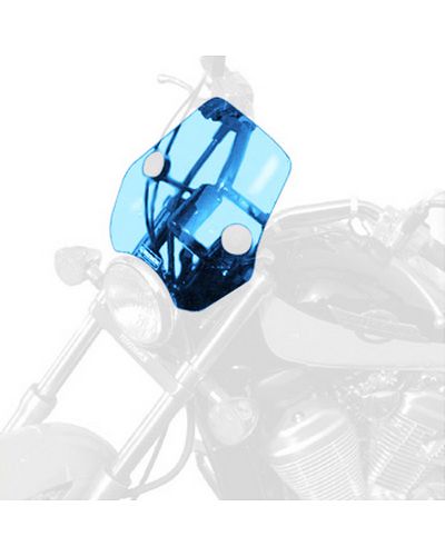 Pare Brise Moto BULLSTER Universel Phantom1 29cm BLEU FLUO