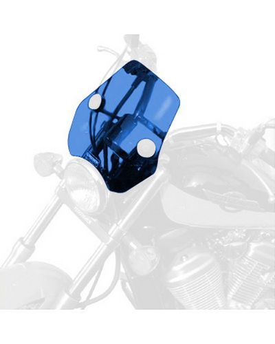 Pare Brise Moto BULLSTER Universel Phantom1 29cm BLEU FONCÉ