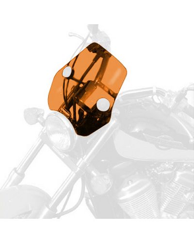 Pare Brise Moto BULLSTER Universel Phantom1 29cm ORANGE