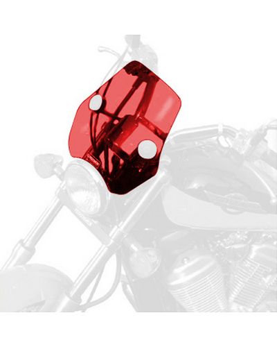 Pare Brise Moto BULLSTER Universel Phantom1 29cm ROUGE