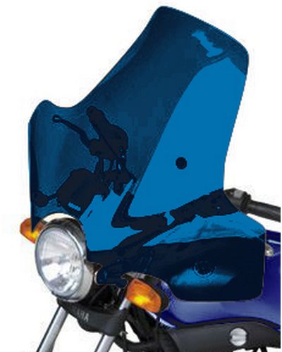 Pare Brise Moto BULLSTER Universel Pullman 55cm x 77cm BLEU COBALT