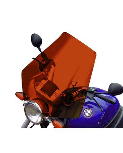 Pare Brise Moto BULLSTER Universel Roadster 55cm x 58cm ORANGE