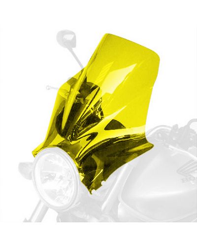 Saute Vent Moto BULLSTER Universel Super Millenium 32 cm JAUNE FLUO