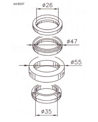 Roulement Direction Moto BUZZETTI Jeu de direction Buzzetti Honda SH 300/SWT 400