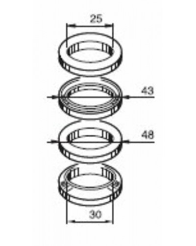 Roulement Direction Moto BUZZETTI Jeu de direction Buzzetti MBK Stunt/Nitro - Yamaha Slider/Aerox