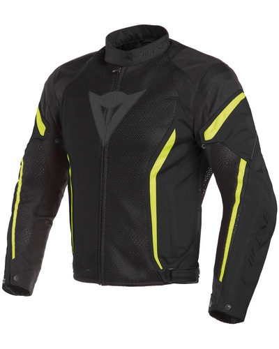 Blouson Moto Été DAINESE Air Crono 2 Tex noir-jaune fluo