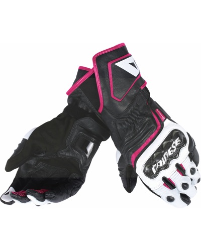 Gants Moto Racing DAINESE Carbon D1 long lady noir-fuchsia