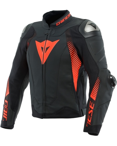 Blouson Cuir Moto DAINESE cuir Super Speed 4 noir-rouge