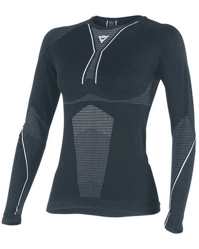 Maillot Moto DAINESE D-Core Dry Tee LS lady noir-blanc