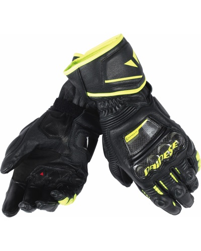 Gants Moto Racing DAINESE Druid D1 long noir-jaune fluo