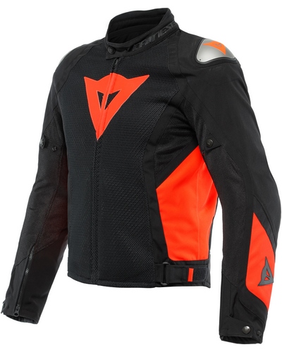 Blouson Moto Été DAINESE Energyca air noir-rouge fluo